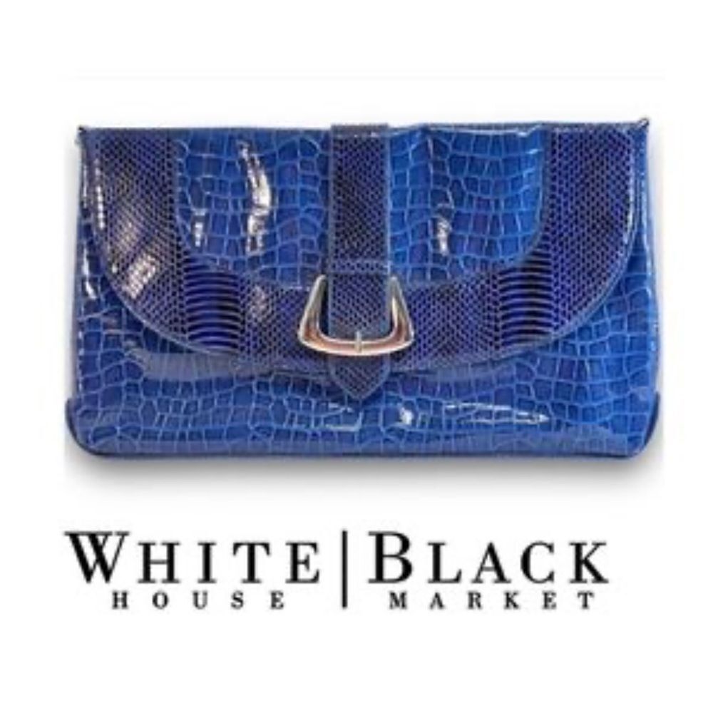 WHBM Cobalt Blue Envelope Clutch - Picture 1 of 7